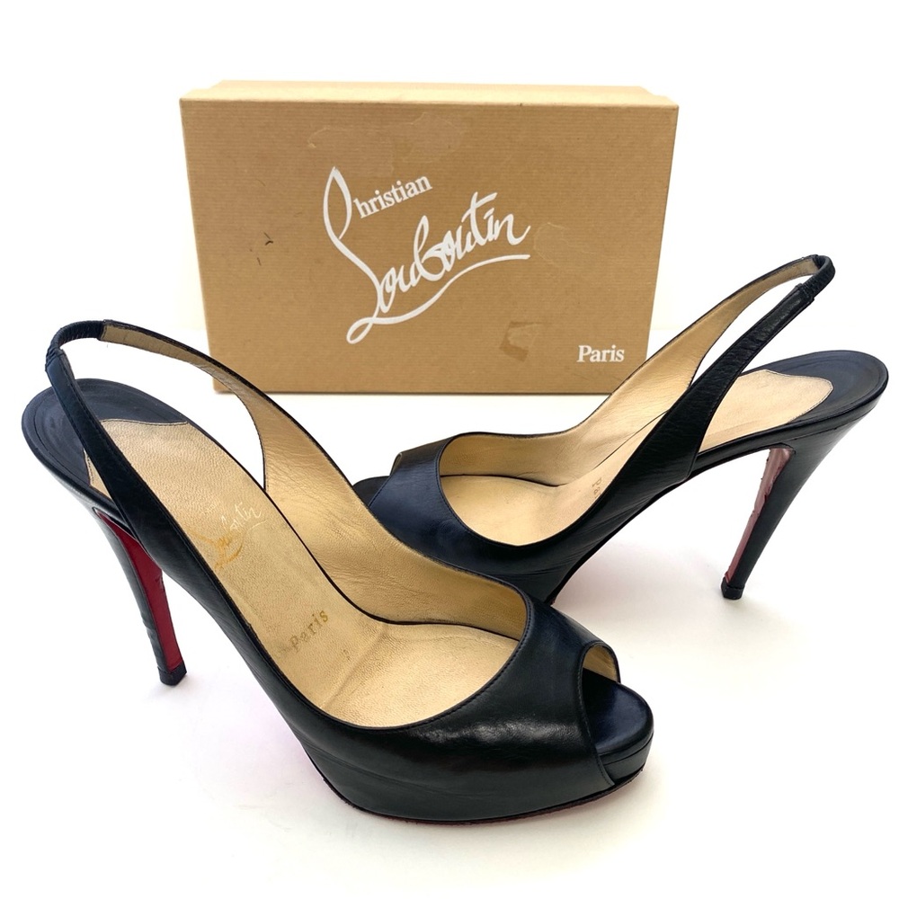 Christian Louboutin Black Peep Toe Heels